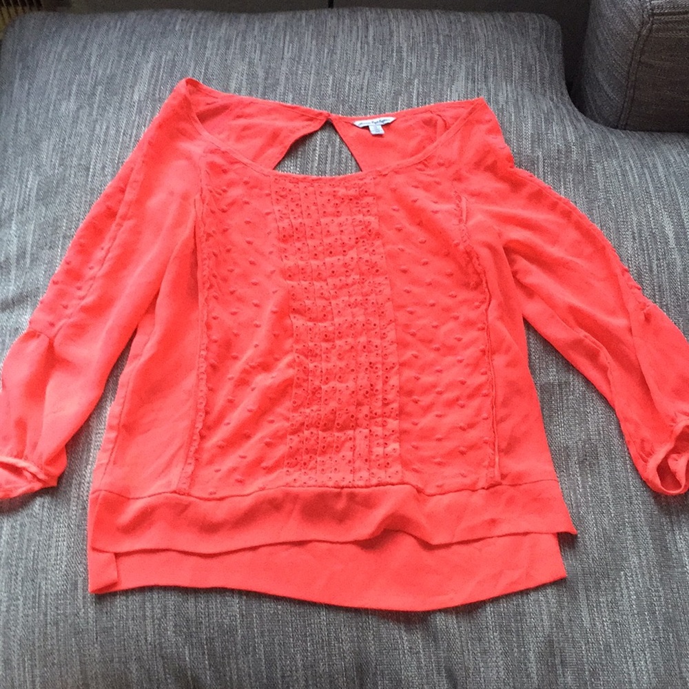 Bright pink blouse